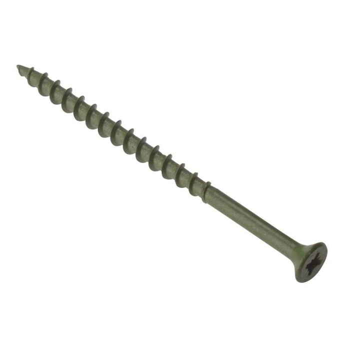 ForgeFix FORDS4560T Decking Screw Pozi Compatible ST Green Anti-Corrosion 4.5 x 60mm Tub 1000