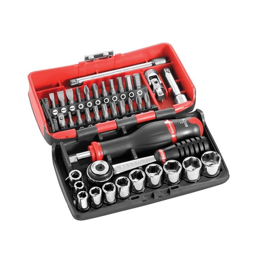 Facom FCMR2NANO 1/4in Drive R2NANO Socket Set, 38 Piece