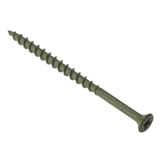 ForgeFix FORDS4560T Decking Screw Pozi Compatible ST Green Anti-Corrosion 4.5 x 60mm Tub 1000