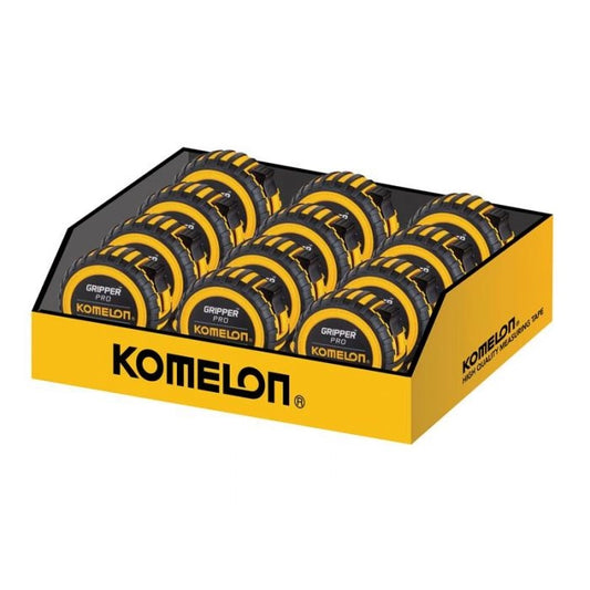 Komelon KOMKG516E Gripper™ Tape 5m/16ft (Width 19mm) Display of 12